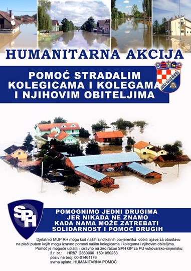 HUMANITARNA POMOĆ za članove SPH i njihove obitelji pogođene posljedicama poplava na području Slavonije
